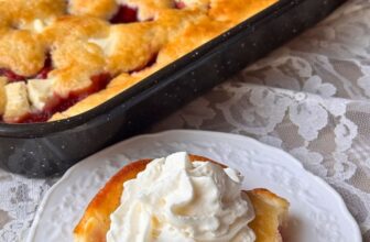 Cherry Cream Cheese Cobbler (Simple Dessert Recipe)